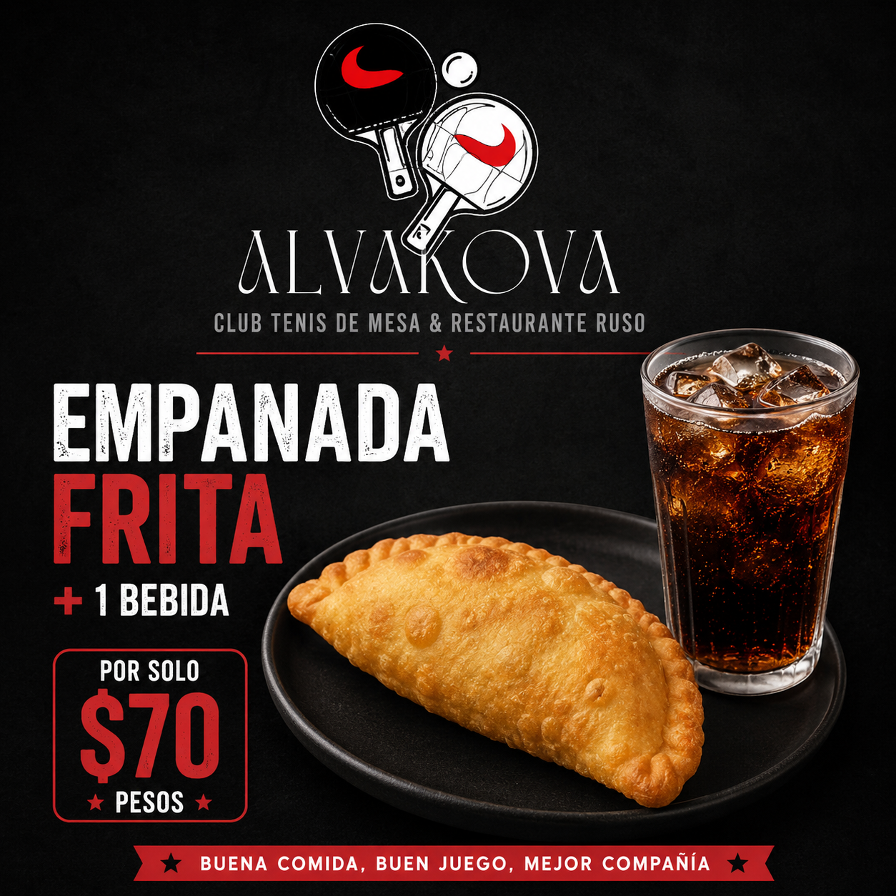 Ir Comiendo — empanada frita + bebida