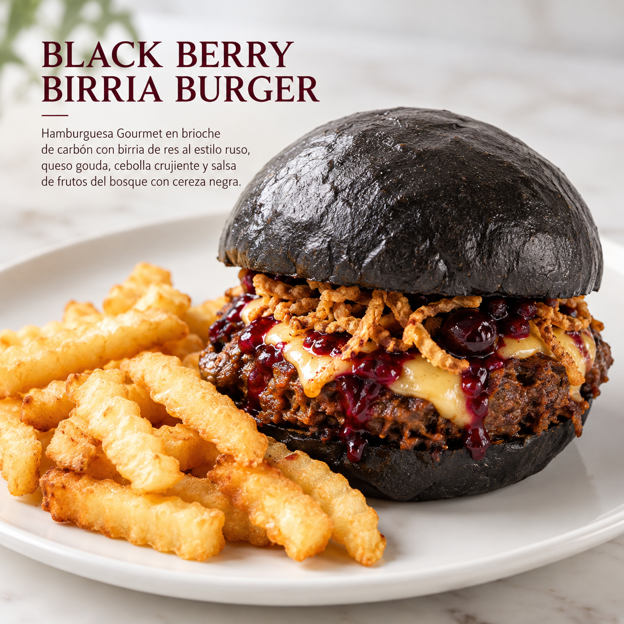 BLACK BERRY BIRRIA BURGER